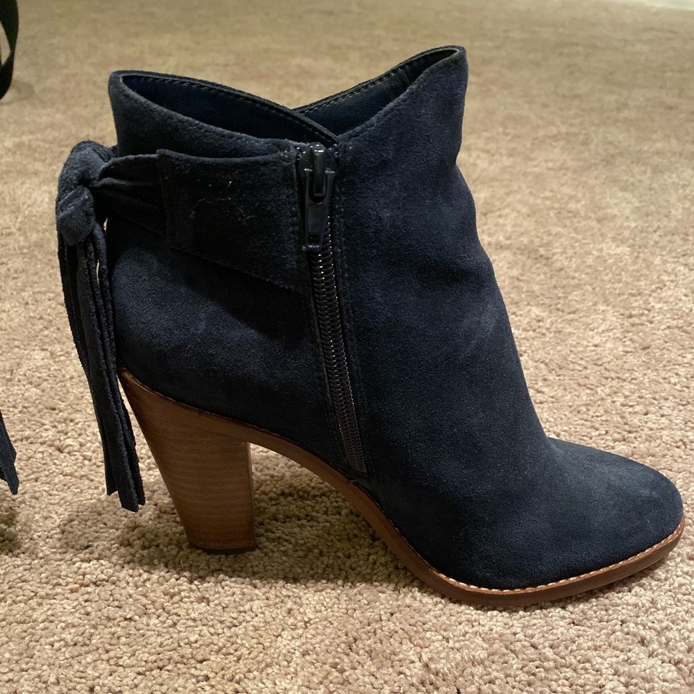Vince Camuto Navy Suede Booties